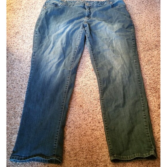 Ashley Stewart Jeans Women Plus Size 24W Denim Straight Leg High Rise - Picture 2 of 14